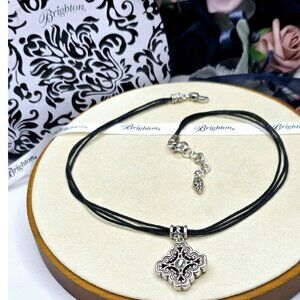 Brighton Presage Black Triple Corded Necklace Silver-plated